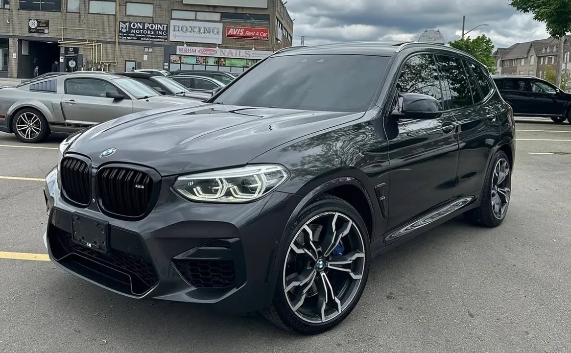 A gray BMW X3 M